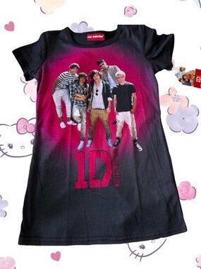 1D Black & Fuchsia Gradient Graphic Tee kidscore